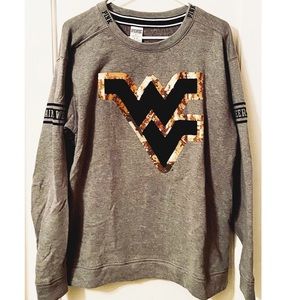 PINK WVU Sequin Sweatshirt